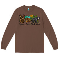 Chestnut peace love sloth bear Long Sleeve Tee - LillyAllenDesigns