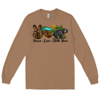 Toasted Coconut peace love sloth bear Long Sleeve Tee - LillyAllenDesigns