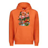 Carrot Christmas flamingo Premium Hoodie - BarkalooDesign
