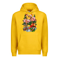 Lemon Christmas flamingo Premium Hoodie - BarkalooDesign