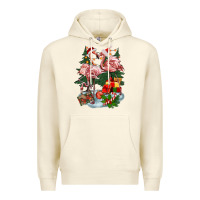 Sandshell Christmas flamingo Premium Hoodie - BarkalooDesign
