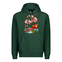 Sports Green Christmas flamingo Premium Hoodie - BarkalooDesign