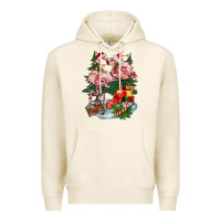 Tofu Christmas flamingo Premium Hoodie - BarkalooDesign