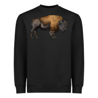 Black american bison body Heavyweight Sweatshirt - RanaPortraitStore