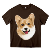 Chocolate Brown Corgi Heavy Core Tee - Jasminsmagicworld