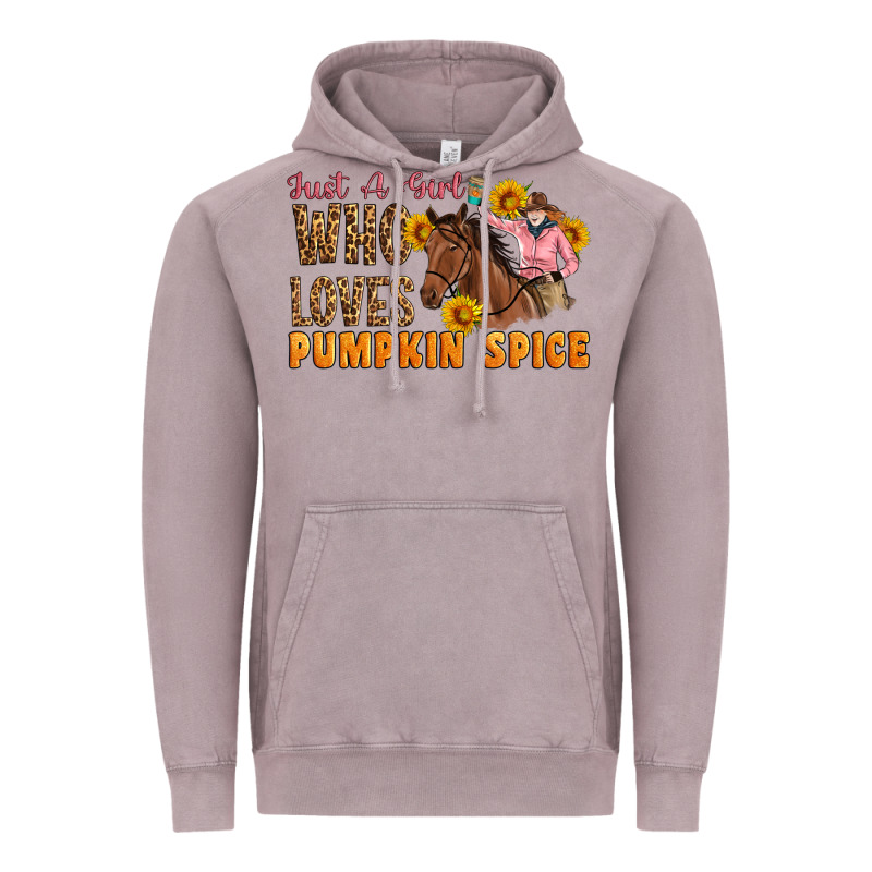 Just A Girl Who Loves Pumpkin Spice Cowgirl Vintage Hoodie by Artiststas | Teevron