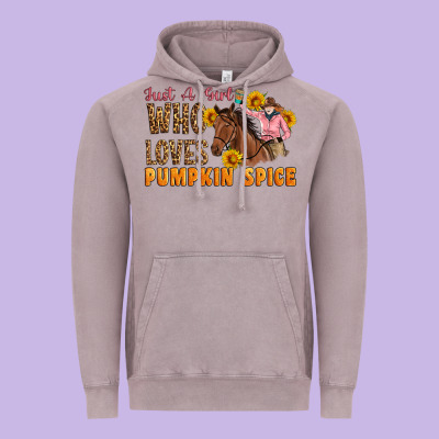 Just A Girl Who Loves Pumpkin Spice Cowgirl Vintage Hoodie Designed By Artiststas