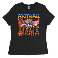Black football mama Ladies Tee - CowhideDigitalArt