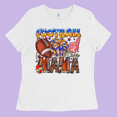 Football Mama Ladies Tee Designed By Cowhidedigitalart