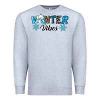 Heather Grey winter vibes Premium Sweatshirt - RanaPortraitStore
