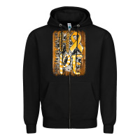 Black finding the cure starts with hope childhood cancer awareness  with bac Zipper Hoodie - Jasminsmagicworld