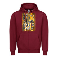 Burgundy finding the cure starts with hope childhood cancer awareness  with bac Zipper Hoodie - Jasminsmagicworld