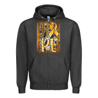 Charcoal Heather finding the cure starts with hope childhood cancer awareness  with bac Zipper Hoodie - Jasminsmagicworld
