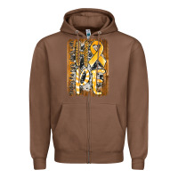 Chestnut finding the cure starts with hope childhood cancer awareness  with bac Zipper Hoodie - Jasminsmagicworld