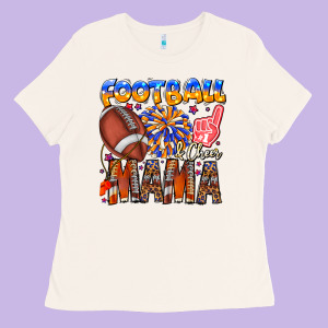 Football Mama Ladies Tee Designed By Cowhidedigitalart