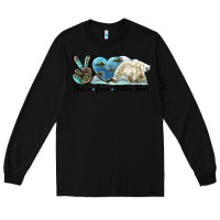 Black peace love polar bear Long Sleeve Tee - LillyAllenDesigns