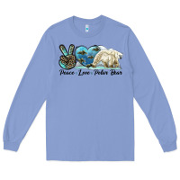 Colony Blue peace love polar bear Long Sleeve Tee - LillyAllenDesigns