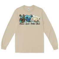Mushroom peace love polar bear Long Sleeve Tee - LillyAllenDesigns