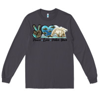Smoke peace love polar bear Long Sleeve Tee - LillyAllenDesigns