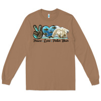 Toasted Coconut peace love polar bear Long Sleeve Tee - LillyAllenDesigns