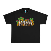 Black Cactus Cowhide Sunflower Mama and Mini Set Urban Heavy Tee - Jasminsmagicworld