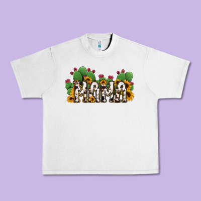 Cactus Cowhide Sunflower Mama And Mini Set Urban Heavy Tee Designed By Jasminsmagicworld