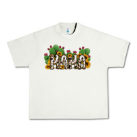 Pistachio Cactus Cowhide Sunflower Mama and Mini Set Urban Heavy Tee - Jasminsmagicworld