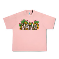 Salmon Cactus Cowhide Sunflower Mama and Mini Set Urban Heavy Tee - Jasminsmagicworld