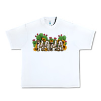 White Cactus Cowhide Sunflower Mama and Mini Set Urban Heavy Tee - Jasminsmagicworld