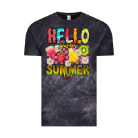 Cloud Black Hello Sweet Summer Time Vintage Tee - CowhideDigitalArt