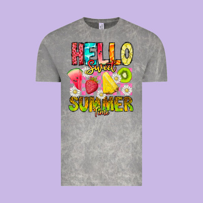 Hello Sweet Summer Time Vintage Tee Designed By Cowhidedigitalart