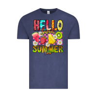 Vintage Denim Hello Sweet Summer Time Vintage Tee - CowhideDigitalArt