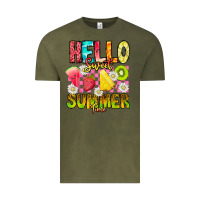 Vintage Olive Hello Sweet Summer Time Vintage Tee - CowhideDigitalArt