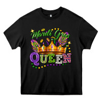 Black mardi gras queen Heavy Core Tee - FaDigitalArtStudio