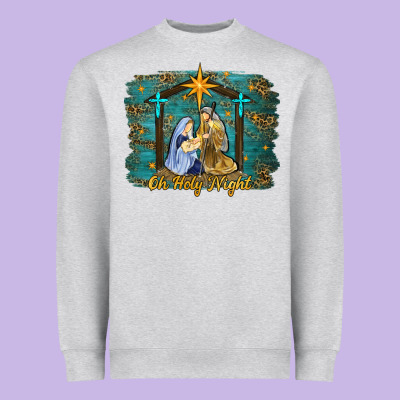 Oh Holy Night Western Heavyweight Sweatshirt Designed By Ranaportraitstore