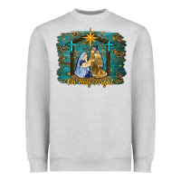 Heather Grey oh holy night western Heavyweight Sweatshirt - RanaPortraitStore