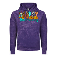 Cloud Purple Happy Thanksgiving Vintage Hoodie - Artiststas