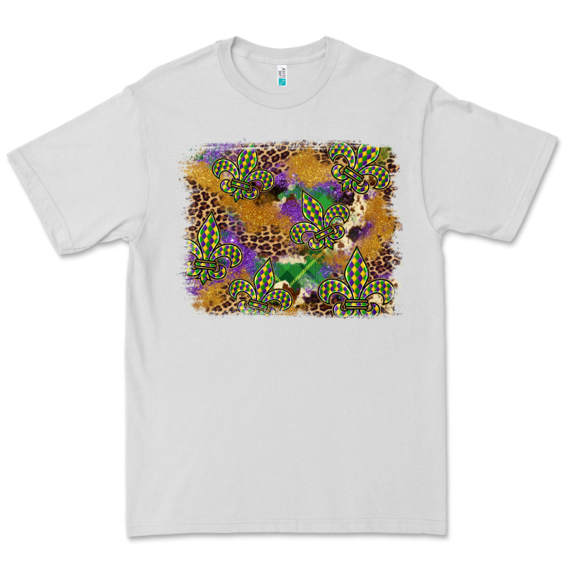 Mardi Gras Plaid Purple Glitter Cowhide  Leopard Premium Tee by FaDigitalArtStudio | Teevron