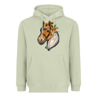 Matcha floral horse Heavyweight Hoodie - Jasminsmagicworld