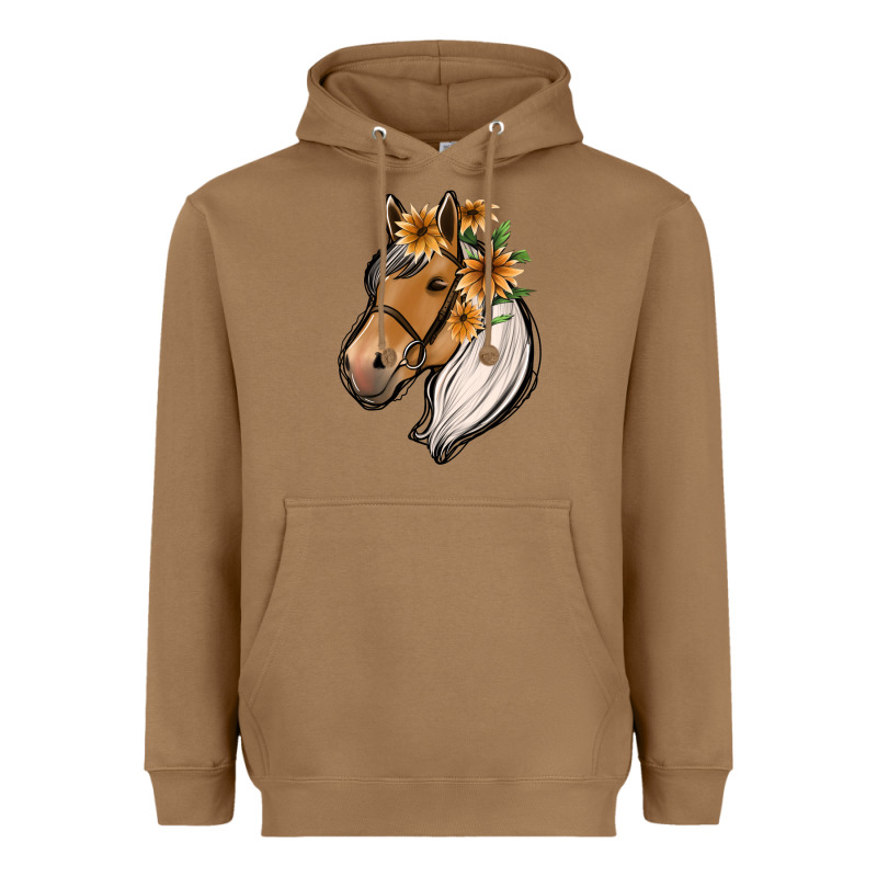 Floral Horse Heavyweight Hoodie by Jasminsmagicworld | Teevron