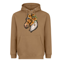 Toasted Coconut floral horse Heavyweight Hoodie - Jasminsmagicworld