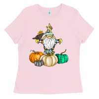 Bubblegum Pink Happy Fall Ladies Tee - CowhideDigitalArt