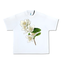 White Mock Oranges Illustrations Urban Heavy Tee - LillyAllenDesigns