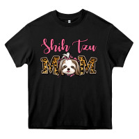Black Shih Tzu Mom Heavy Core Tee - Jasminsmagicworld