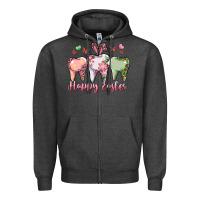 Charcoal Heather happy easter dental Zipper Hoodie - RanaPortraitStore