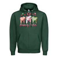 Sports Green happy easter dental Zipper Hoodie - RanaPortraitStore