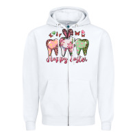 White happy easter dental Zipper Hoodie - RanaPortraitStore