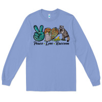 Colony Blue Peace love raccoon Long Sleeve Tee - LillyAllenDesigns