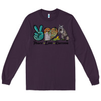 Plum Peace love raccoon Long Sleeve Tee - LillyAllenDesigns