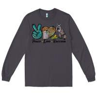 Smoke Peace love raccoon Long Sleeve Tee - LillyAllenDesigns